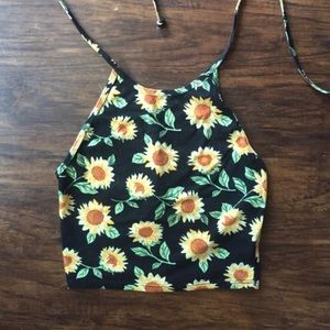 Sunflower Halter Top